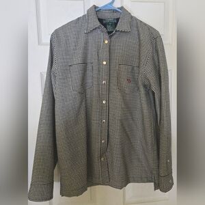 Lauren Ralph Lauren Black and White Checkered Shirt